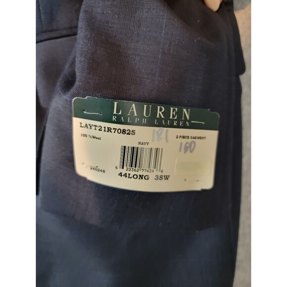 NEW Ralph Lauren Wool Sport Coat Blazer Men's 44L Suit Jacket Blue Two Button - Picture 8 of 12